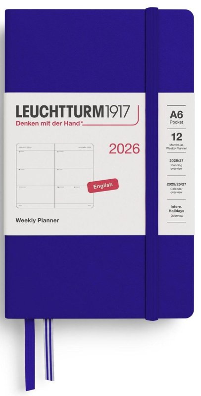 neuveden: Weekly Planner 2026 Pocket (A6) Ink