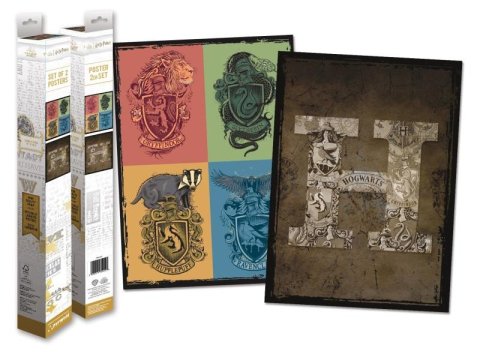 neuveden: Harry Potter set plakátů Bradavice  Koleje 2ks