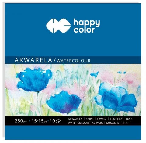 neuveden: Happy Color Akvarelový blok 15 x 15 cm