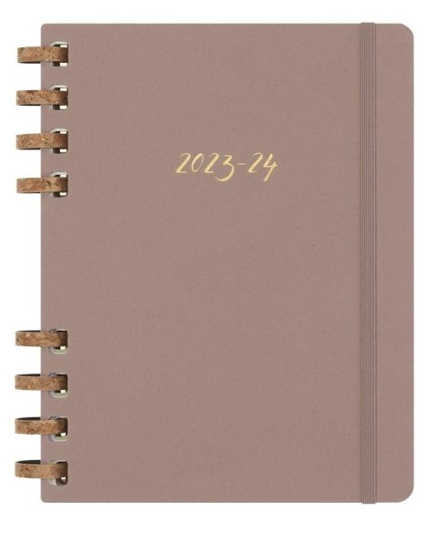 neuveden: Moleskine Academic Spirálový plánovací zápisnik 2023-24 hnědý XL