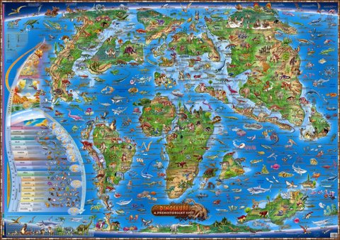 neuveden: Dinosauři a prehistorický svět - Ilustrovaná mapa pro děti neuveden: Dinosauři a prehistorický svět - Ilustrovaná mapa pro děti