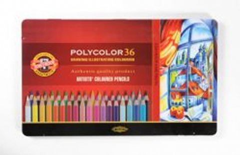 neuveden: Koh-i-noor pastelky umělecké POLYCOLOR kreslířská sada 36 ks v plechové kra neuveden: Koh-i-noor pastelky umělecké POLYCOLOR kreslířská sada 36 ks v plechové kra
