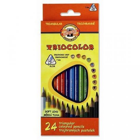 neuveden: Koh-i-noor pastelky TRIOCOLOR trojhranné tenké (měkká tuha) souprava 24 ks neuveden: Koh-i-noor pastelky TRIOCOLOR trojhranné tenké (měkká tuha) souprava 24 ks