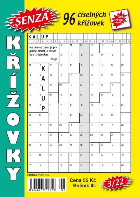neuveden: Senza číselné křížovky 3/2022