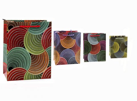 neuveden: Dárková taška - Kruhy s glitrem/23x18x10 (mix) neuveden: Dárková taška - Kruhy s glitrem/23x18x10 (mix)