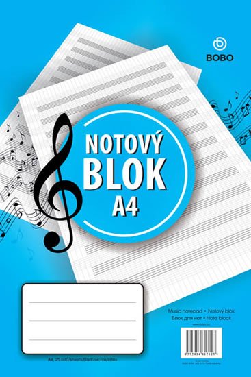 neuveden: Notový blok A4, 25 listů