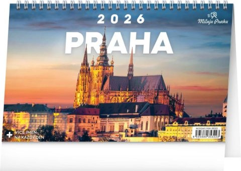 neuveden: Kalendář 2026 stolní: Praha - Miluju Prahu, 23,1 x 14,5 cm neuveden: Kalendář 2026 stolní: Praha - Miluju Prahu, 23,1 x 14,5 cm