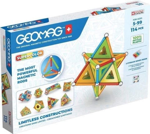 neuveden: Geomag Supercolor Recycled 114 dílků