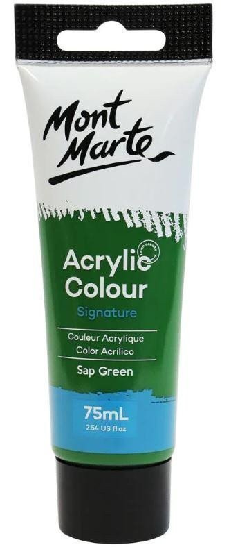 neuveden: Mont Marte Akrylová barva 75ml - šťavní zelená (Sap Green), tuba