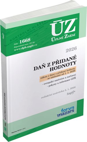 neuveden: ÚZ 1668 Daň z přidané hodnoty