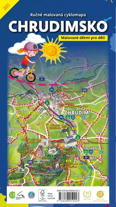 neuveden: Chrudimsko - Ručně malovaná mapa