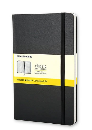 neuveden: Moleskine Zápisník černý S, čtverečkovaný, tvrdý neuveden: Moleskine Zápisník černý S, čtverečkovaný, tvrdý