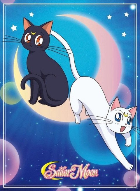 -: Sailor Moon Plakát Luna  Artemis 52 x 38 cm