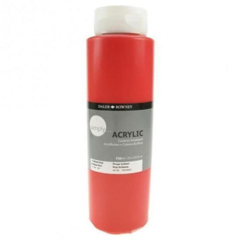 neuveden: Daler - Rowney SIMPLY akrylová barva - Brilliant Red 750 ml