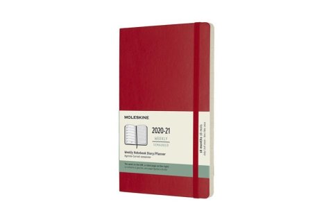 neuveden: Moleskine: Plánovací zápisník 2020-2021 měkký červený L