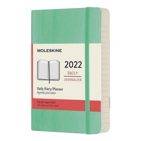 neuveden: Moleskine Diář 2022 zelený S, denní, měkký