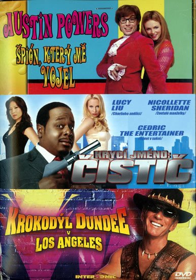 neuveden: Austin Powers 2 + Krycí jméno Čistič + Krokodýl Dundee - 3DVD