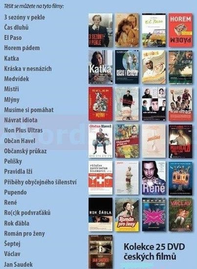 neuveden: Kolekce českých filmů - 25DVD