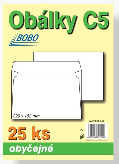 neuveden: Obálky C5 obyčejné (bal.25ks)