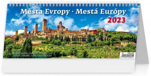 neuveden: Kalendář stolní 2023 - Města Evropy