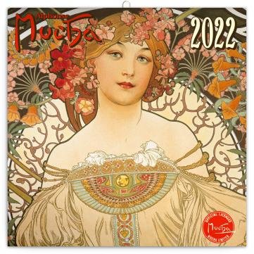 neuveden: Kalendář 2022 poznámkový: Alfons Mucha, 30 × 30 cm