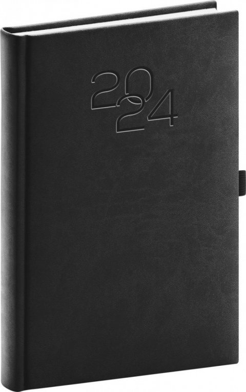 neuveden: Diář 2024: Vivella Classic - antracitový, denní, 15 × 21 cm
