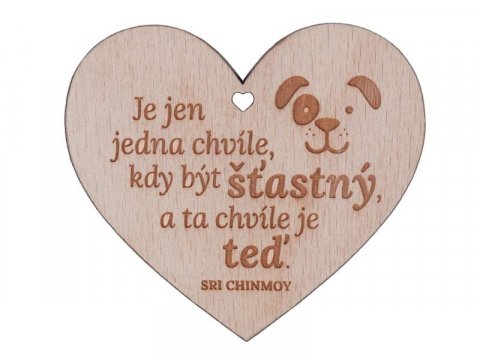Chinmoy Sri: Dřevěné srdíčko Chinmoy Sri: Dřevěné srdíčko