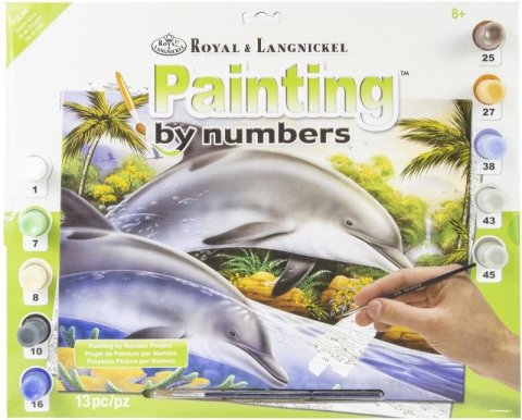 neuveden: Royal Langnickel Malování podle čísel - delfíni