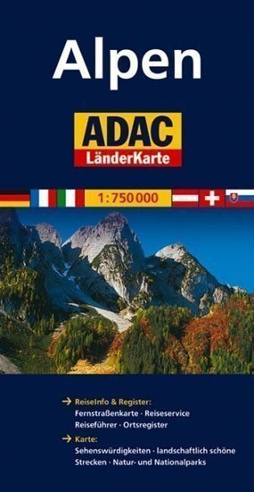 kolektiv autorů: Alpy/mapa 1:750T ADAC