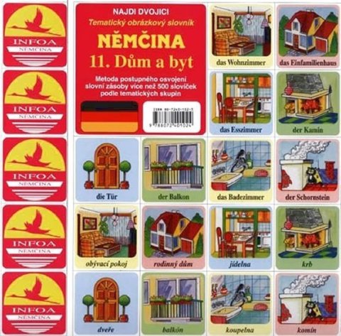 neuveden: Najdi dvojici - Němčina - 11. Dům a byt