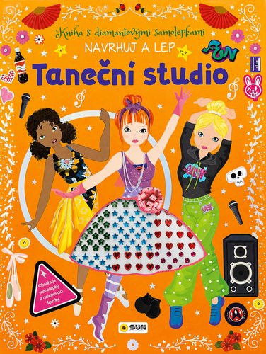 : Kniha s diamantovými samolepkami Taneční studio - Navrhuj a Lep