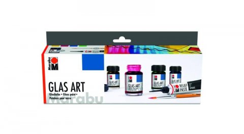 neuveden: Marabu na sklo Glas Art sada 4 x 15 ml