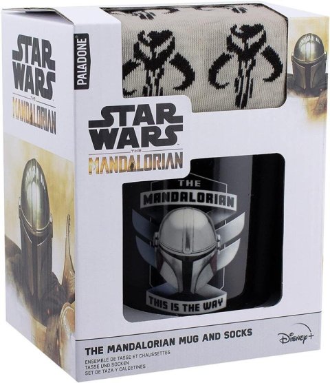 neuveden: Dárkový set Mandalorian - hrnek 300 ml + ponožky