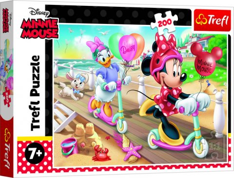 neuveden: Trefl Puzzle Minnie - Na pláži / 200 dílků