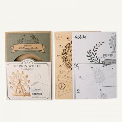 neuveden: Dřevěné 3D puzzle - Kolotoč