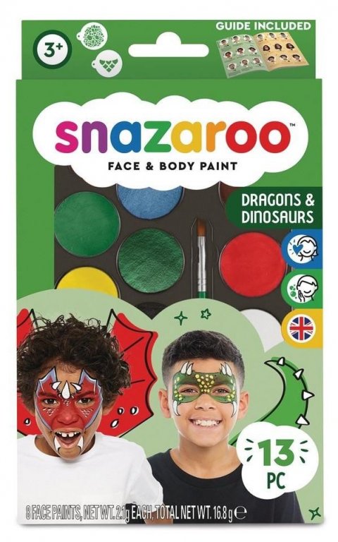 neuveden: Snazaroo Obličejové barvy sada/Drak, Dino neuveden: Snazaroo Obličejové barvy sada/Drak, Dino