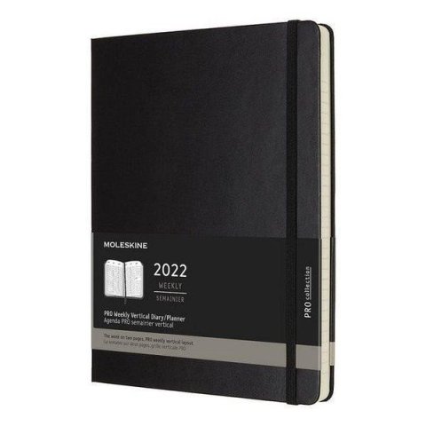neuveden: Moleskine Vertikální PRO diář 2022 černý XL, tvrdý