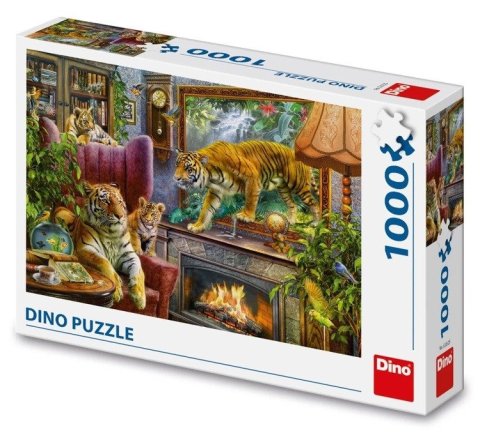 -: Puzzle Z obrazu: Tygři 1000 dílků