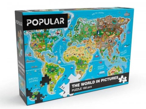neuveden: Puzzle - Mapa světa, 160 ks – AN