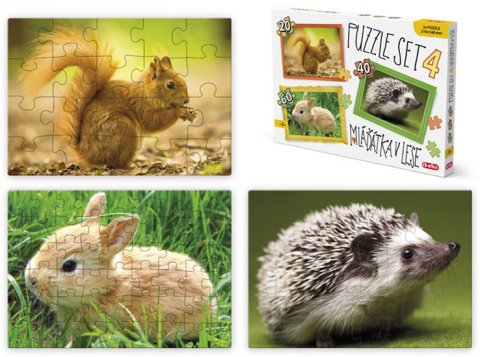 neuveden: Puzzle SET 4 - Mláďátka v lese neuveden: Puzzle SET 4 - Mláďátka v lese