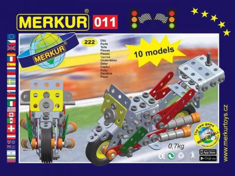 neuveden: Merkur 011 Motocykl, 230 dílů, 10 modelů