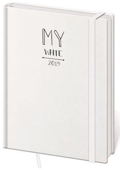 neuveden: Diář 2019 - My White/týdenní B6/s gumičkou