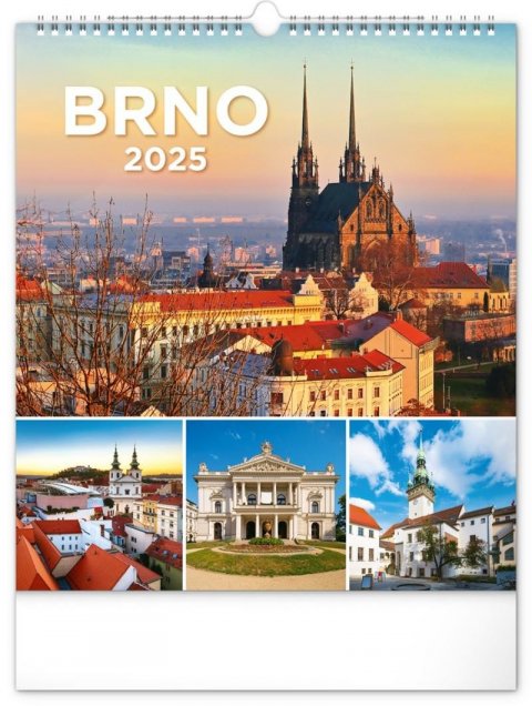 neuveden: Kalendář 2025 nástěnný: Brno, 30 × 34 cm