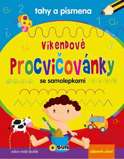 neuveden: Tahy a písmena - Víkendové procvičovánky se samolepkami