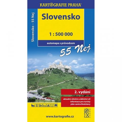 neuveden: Slovensko - 55 nej, 1:500T (automapa)