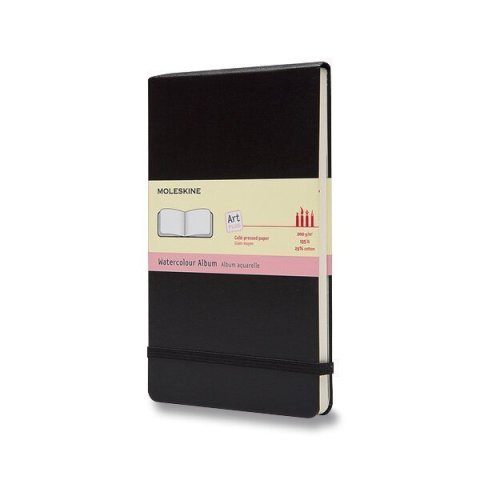 neuveden: Skicář Moleskine Watercolour Album - tvrdé desky - L, černý