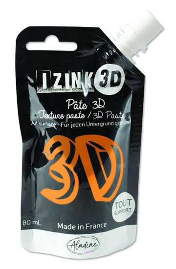 neuveden: Reliéfní pasta 3D IZINK - safran, oranžová, 80 ml