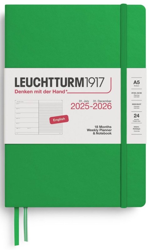neuveden: Weekly Planner & Notebook 2026 Medium (A5) 18 Months Spring Leaf neuveden: Weekly Planner & Notebook 2026 Medium (A5) 18 Months Spring Leaf