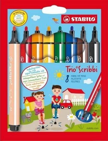 neuveden: Fixa STABILO Trio Scribbi sada 8 ks v pouzdru