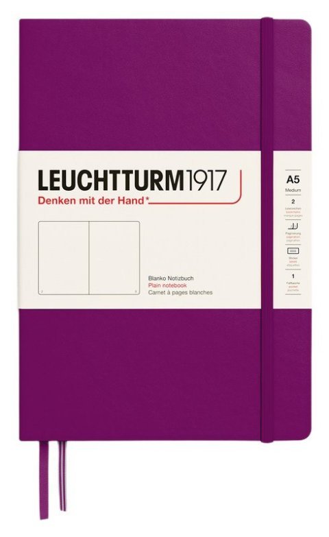 : Zápisník Leuchtturm1917 A5 tvrdé desky Burgundy čistý